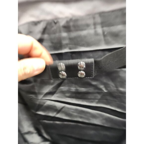 Express Womens Cocktail Dress Size 8 Gray Black Flat Ruffle Sleeveless Beaded - Picture 6 of 9